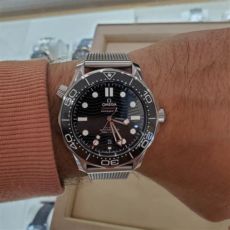 omega seamaster 300m mesh bracelet|Omega Seamaster bracelet replacement.